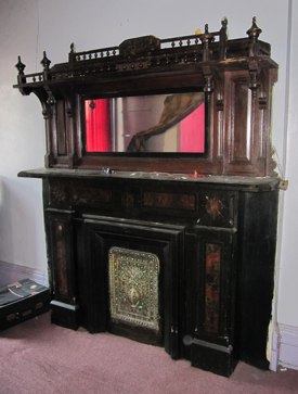 Ornate mantle in Harlem townhouse