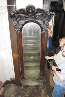 Old mirror in a dilapidated townhouse in Harlem