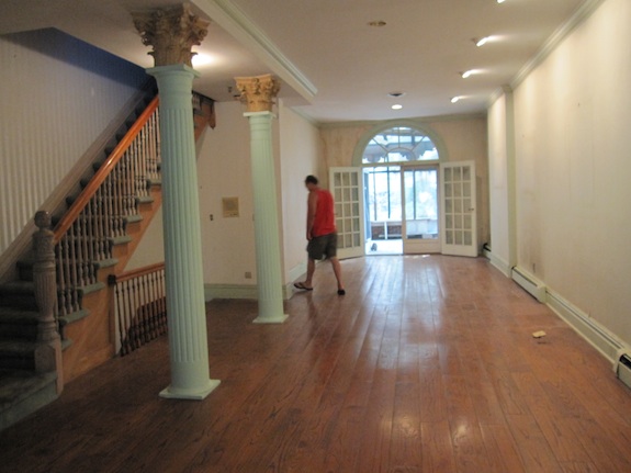 Dance floor in party townhouse