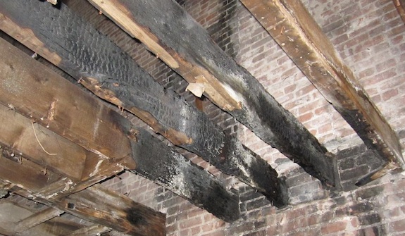 Burned floor joists