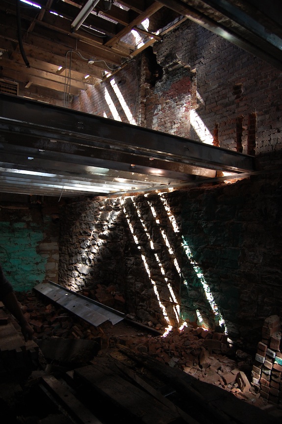 light streaming in a townhouse shell