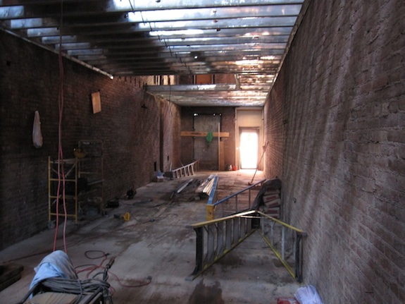 Parlor floor looking towards the front of the building