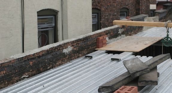 Harlem townhouse parapet wall