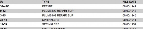 Building actions section showing sprinklers existed