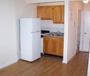 Fridge blocking stove in small kitchen