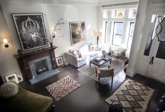 living room of 105 West 122 in Harlem