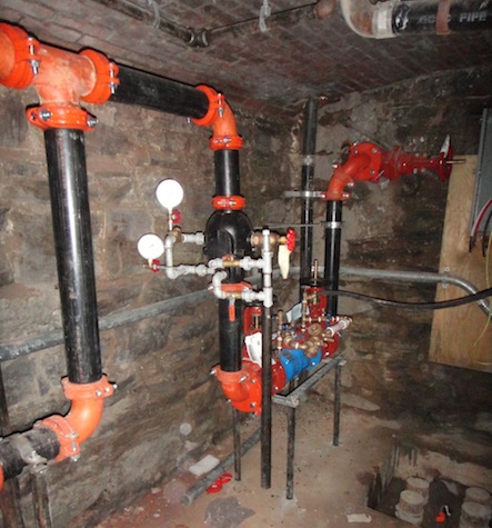 sprinkler valves in cellar