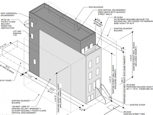 136 west 123 street 3D drawing