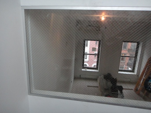 clerestory window with wire glass