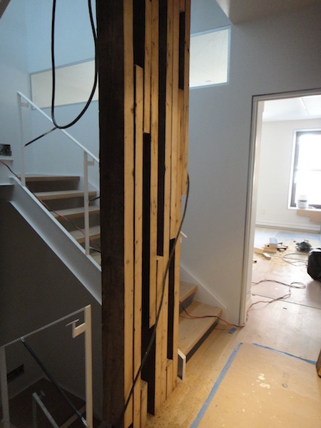 wood stairwell screen