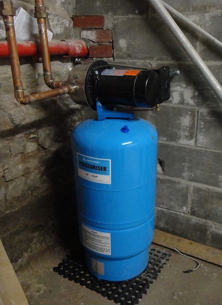 Booster pump to boost household water pressure