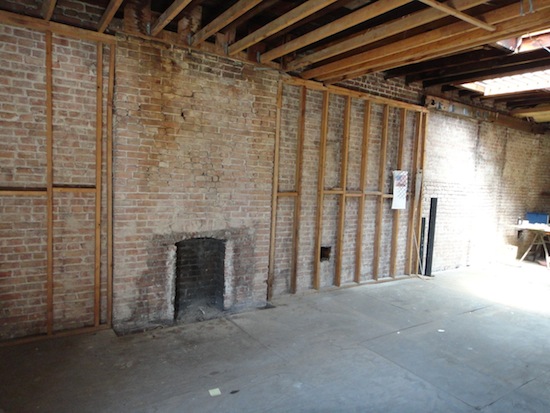 gutted townhouse in Harlem