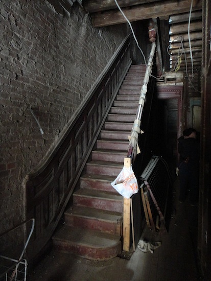 staircase in harlem townhouse shell