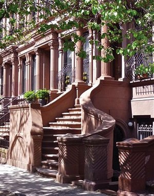 Harlem brownstone stoop